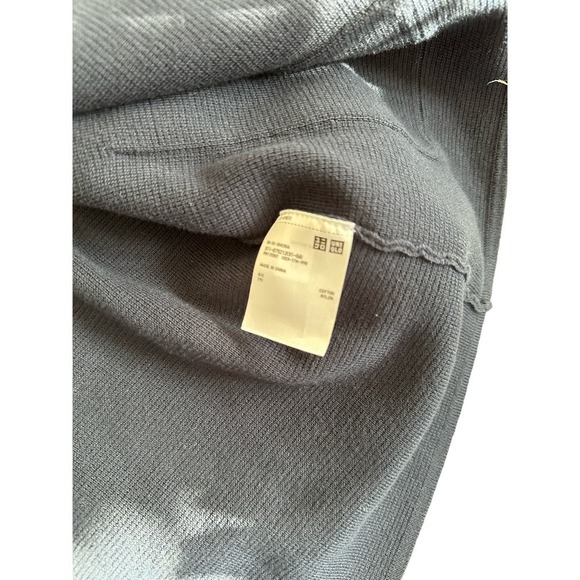 Uniqlo Navy Blue Cotton Blend 3 Button Cardigan Sweater Size Medium - Picture 5 of 6